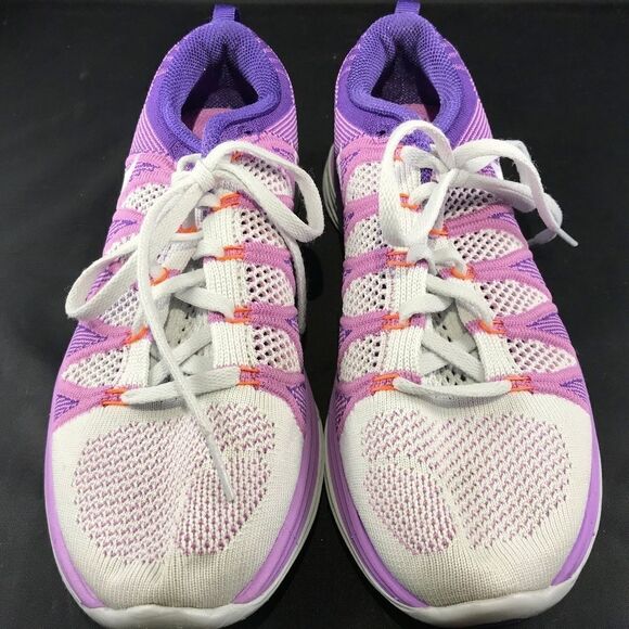 Nike Flyknit Lunar 2 Violet Purple Light Grey 8 39 - Picture 5 of 14